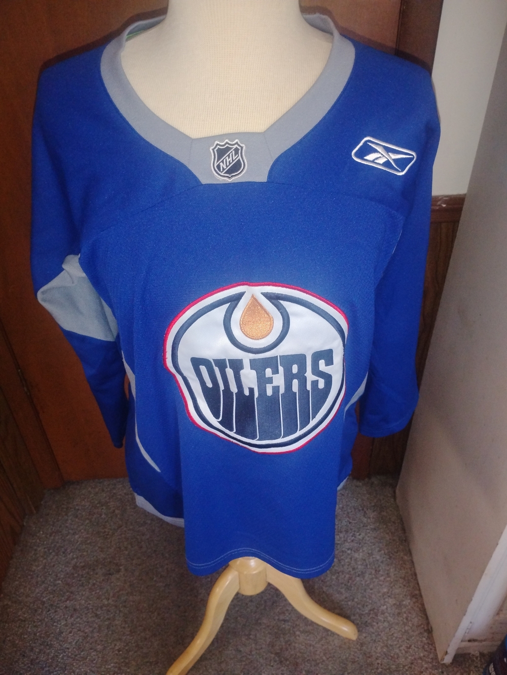 Reebok Edmonton Oilers Royal Blue NHL Hockey Jersey